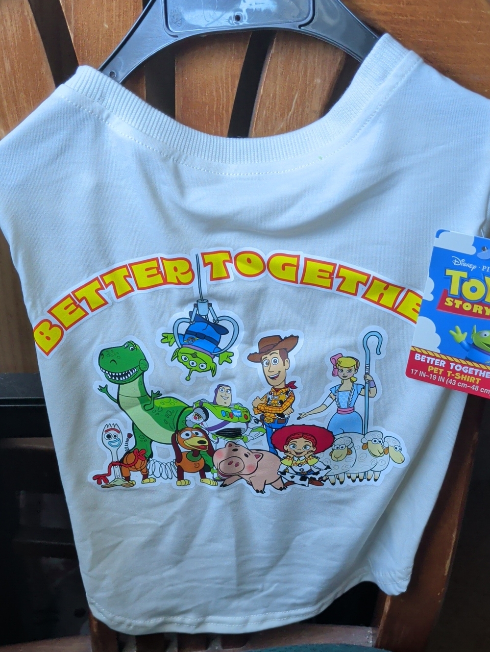 Disney Toy Story "Better Together" White Dog Outfit